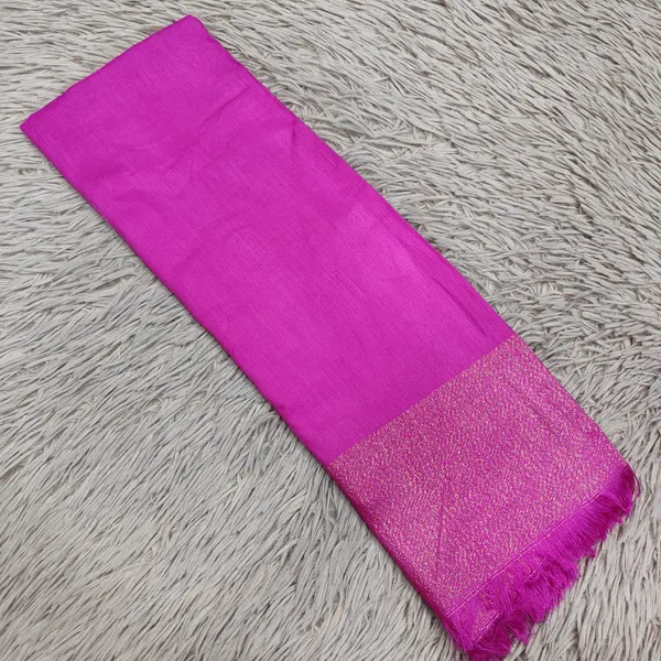Big Size Soft Rayon Hijabs with Broad Golden Zari Border | HJ18